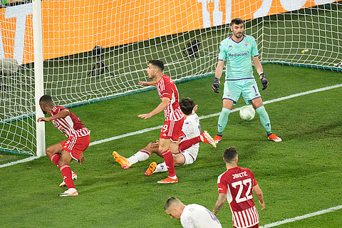 Ayoub El Kaabi scores opening goal